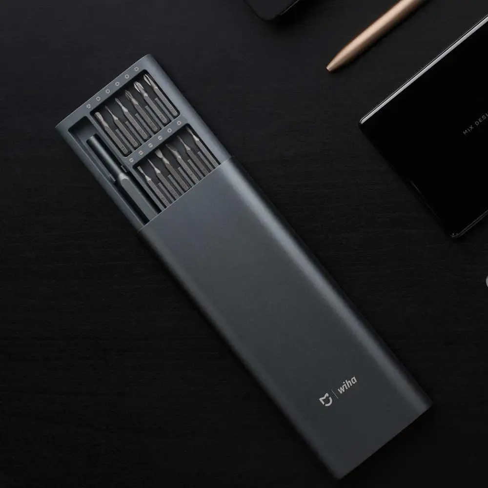 Оригинальный Xiaomi Mijia Wiha 24 В 1 Точная отвертка набор магнитных бит 60HRC Домашний для
