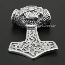 LINSION Thor's Hammer 925 пробы Серебряный Мужской Байкерский панк кулон 8A013