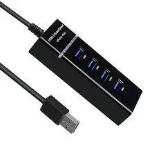 USB3.0 концентратор Мульти USB 3,0 концентратор Высокоскоростной разветвитель 4 порта концентратор все в одном для ПК Компьютерные аксессуары