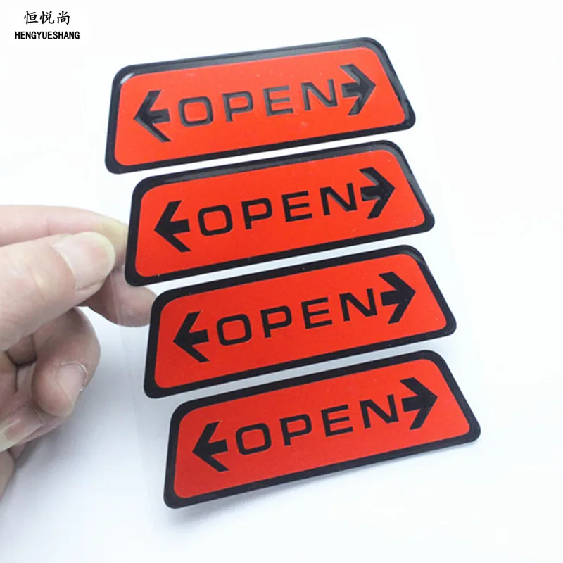 4pcs Car styling Door Open Warning stickers For Land Rover LR2 LR3 LR4