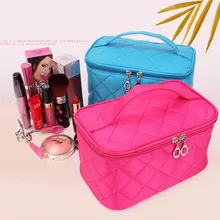 Women Travel Cosmetic Bags Diamond Lattice Zipper Men Makeup Bags Organizer Beauty Toiletry Bag Bath Wash Make Up Kits Case women travel cosmetic bag fashion diamond lattice zipper make up bag wash kit bags makeup organizer storage beauty toiletry case