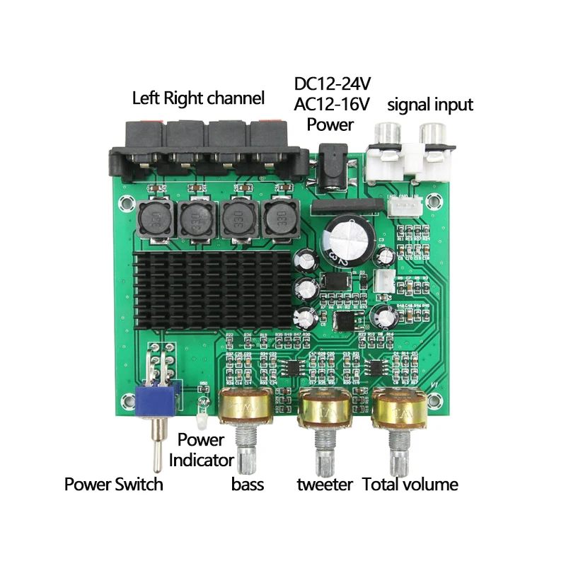 TPA3116D2 80 Вт* 2 стерео усилитель аудио Плата TPA3116 цифровой усилитель DIY звуковой предусилитель тон высокой мощности Стерео усилители