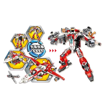 

Storm Lord Mirage Knight Direct Transformation Robot Aircraft Car Building Blocks Sets Bricks Educational Toys for Children gift