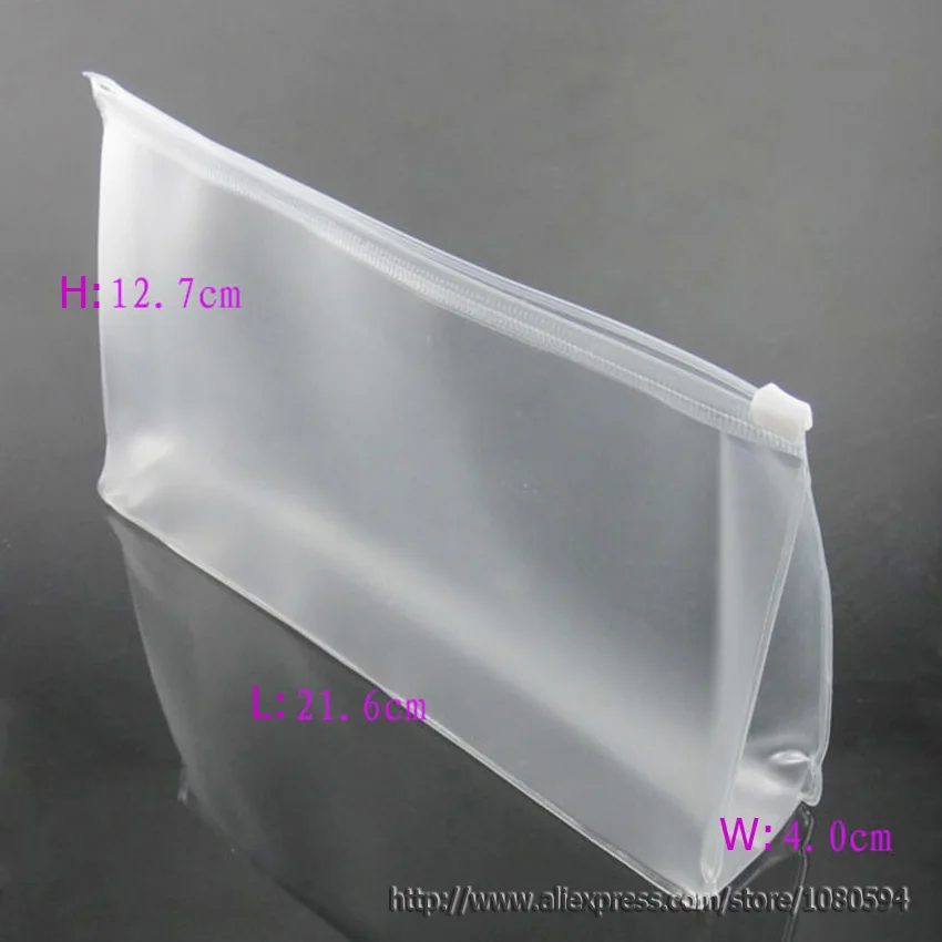 

50pcs/lots,Half Clear+ Frosted Clothes Zip Lock Packaging For Underwear&Cosmetics Plastic PVC Bag Storage