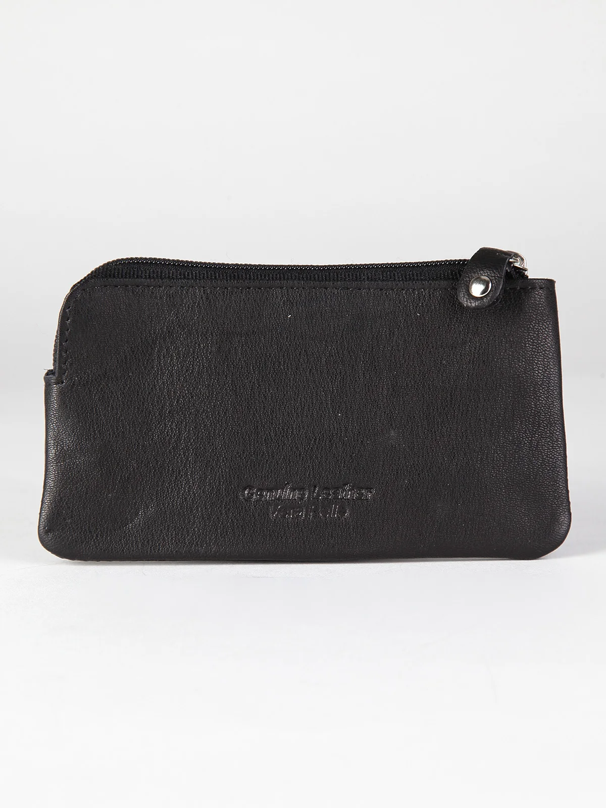 Leather Coin Purse with zipper Black on Alibaba Group
