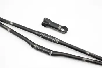 

Newest gray QILEFU Mountain bike matte 3K UD full carbon fibre bicycle handlebar seatpost stem MTB lightest parts sets Free ship