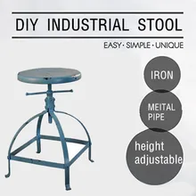 Винтажный стиль, для стула промышленных Стиль металлический барный стул регулируемая высота черный шарнирный кухонный барный стул cofe стул для дома кухня