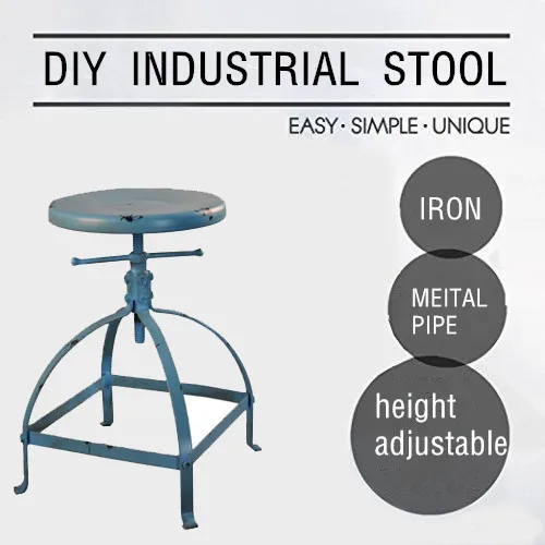 Винтажный стиль, для стула промышленных Стиль металлический барный стул регулируемая высота черный шарнирный кухонный барный стул cofe стул