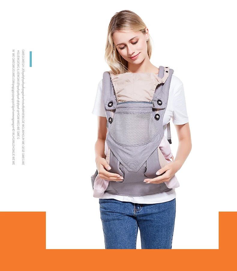 Эргономичный рюкзак-кенгуру для переноски младенцев, хлопковый ремень для переноски новорожденных Для мамы/папы, дышащий передний Кенгуру