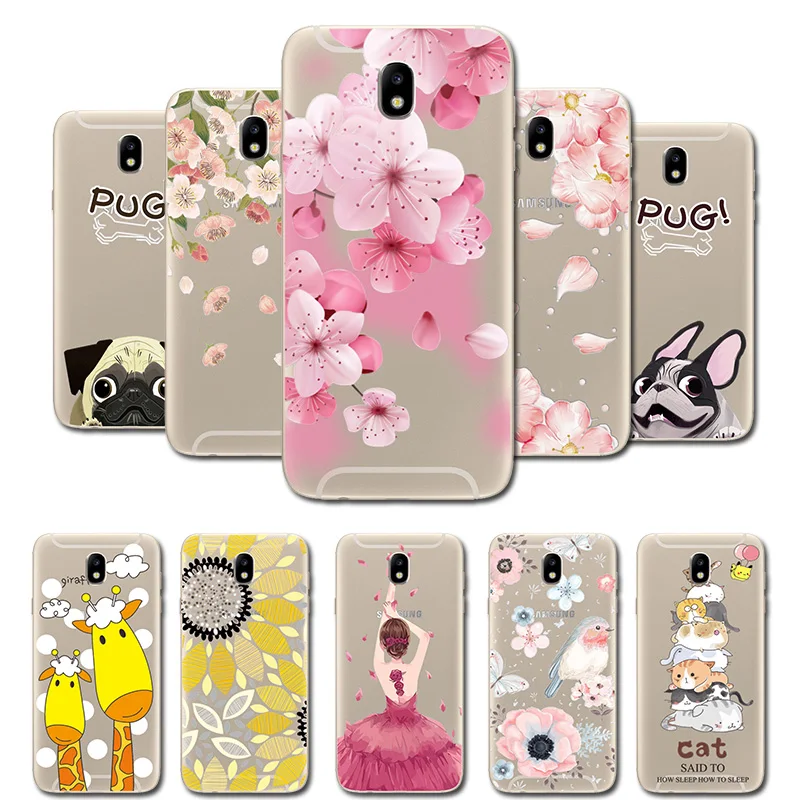 

3D Relief Lace Flowers Case Cover For Samsung J7 2017 J730F EU Eurasian Version Soft TPU Cute Cat Case For Samsung J7 2017 5.5"
