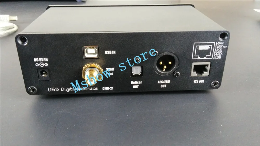 Mshow 2017 Amanero USB цифровой инферфэсе преобразовать DSD512 к SPDIF OPT AES/EBU I2S IIS Дисплей hifi