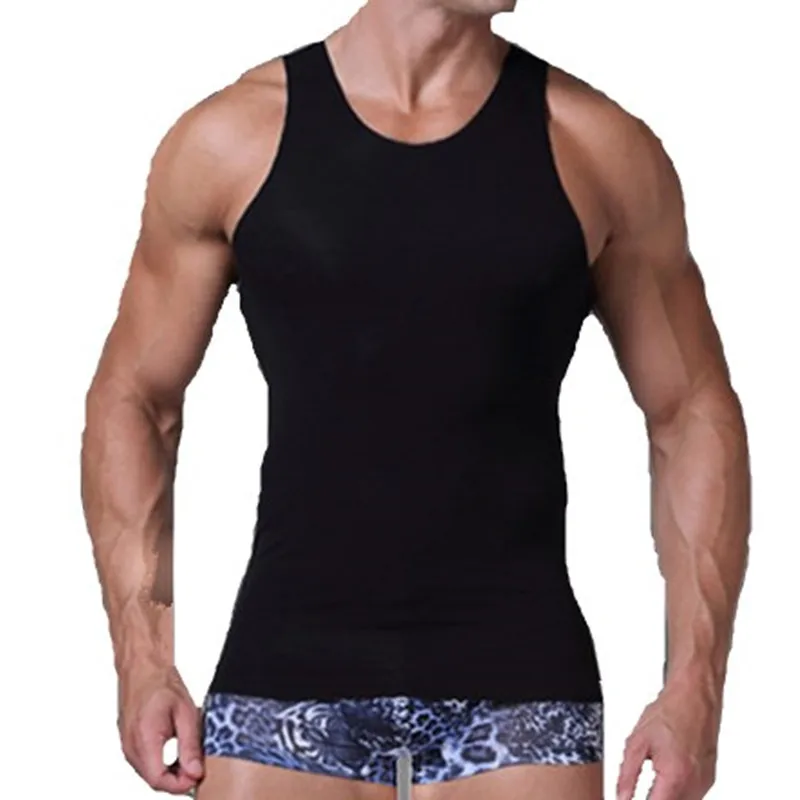 2PCS Summer Tank Tops Men Casual Tanks O neck Seamless Tees Sleeveless Cool Undershirt Solid