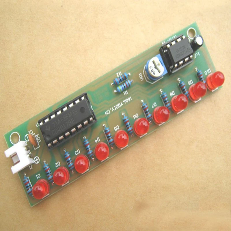 

NE555 + CD4017 Smart Electronics Integrated Light Water Electronic Kits Flowing Light LED Module LSD-10 DIY Kit For Arduino