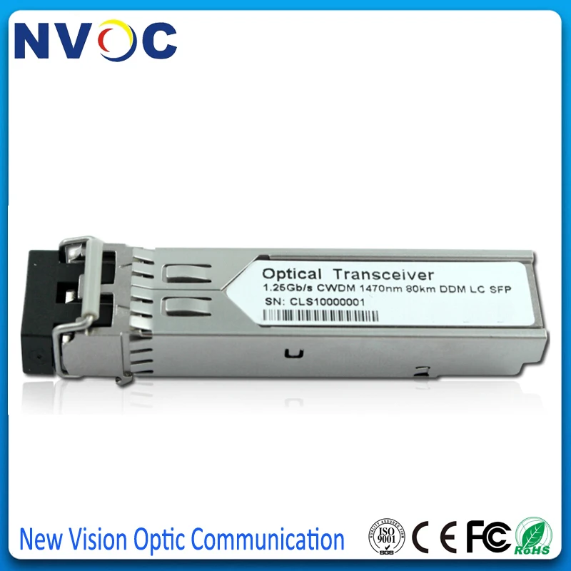 1,25G 1270nm-1610nm двойной LC 6 длин волн 80 км двойной волоконный LC CWDM SFP трансивер с функцией DOM