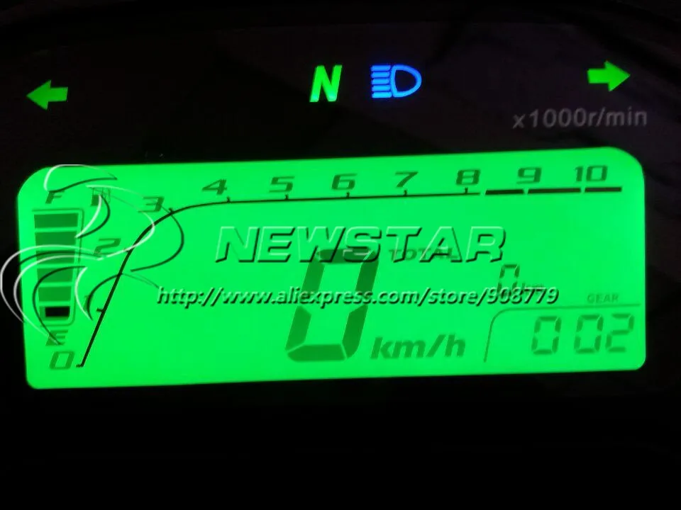 Универсальный мотоцикл lcd цифровой спидометр одометр Регулируемый для любого колеса и strok семь цветов экран регулируемый водонепроницаемый