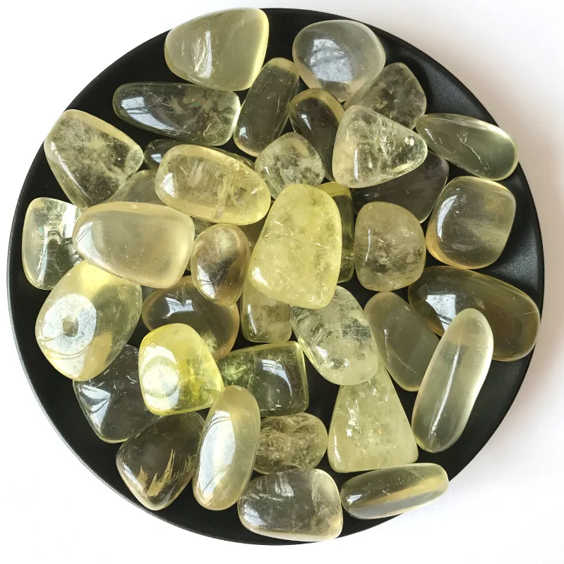 Natural Citrine Yellow Quartz Crystal Rock Chip Healing Chakra Gravel