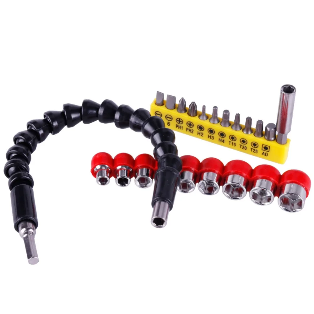 Electric Drill Flexible Shaft Screwdriver Bits Socket Sleeve Tool Set