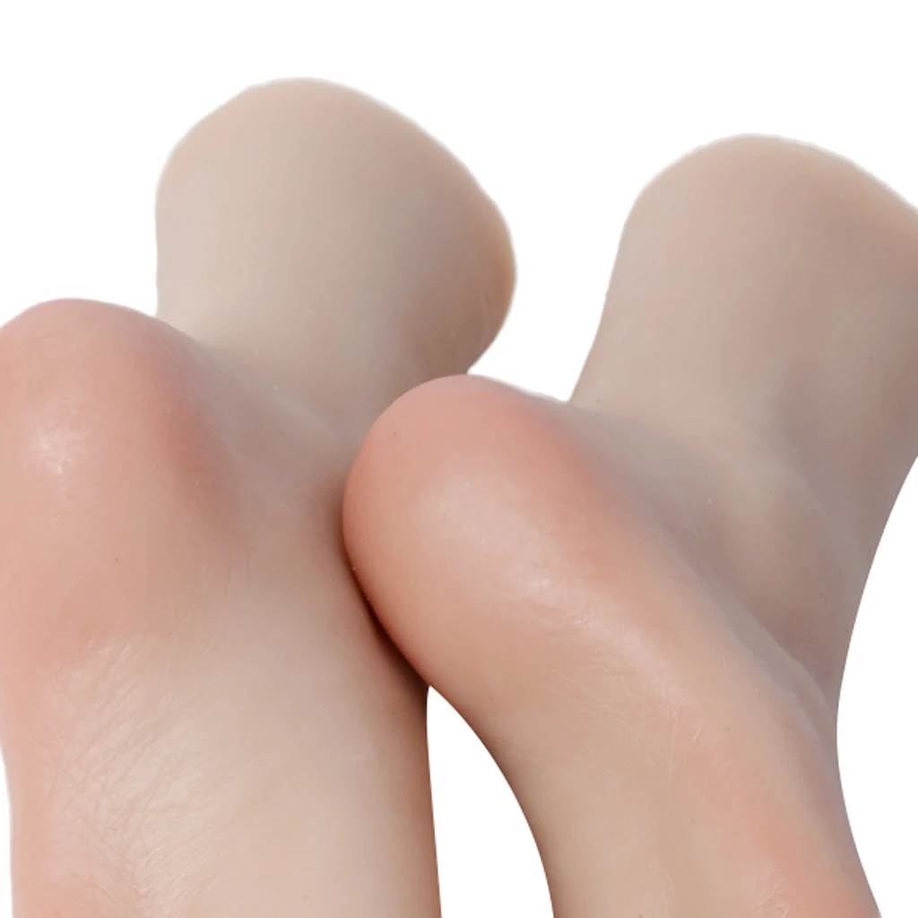 1 Pair Silicone Lifesize Female Mannequin Foot Display Jewerly Sandal Shoe Sock Display Art Sketch with Blank Nails