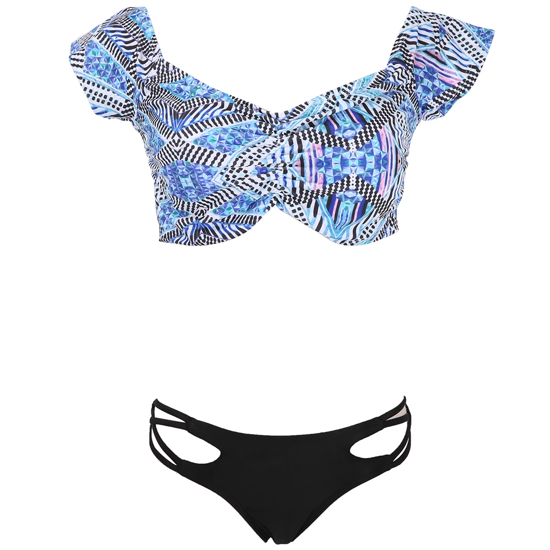 Sexy Women Flounces Swimwear Bikini Push up Bra Holiday Beach Swimsuit