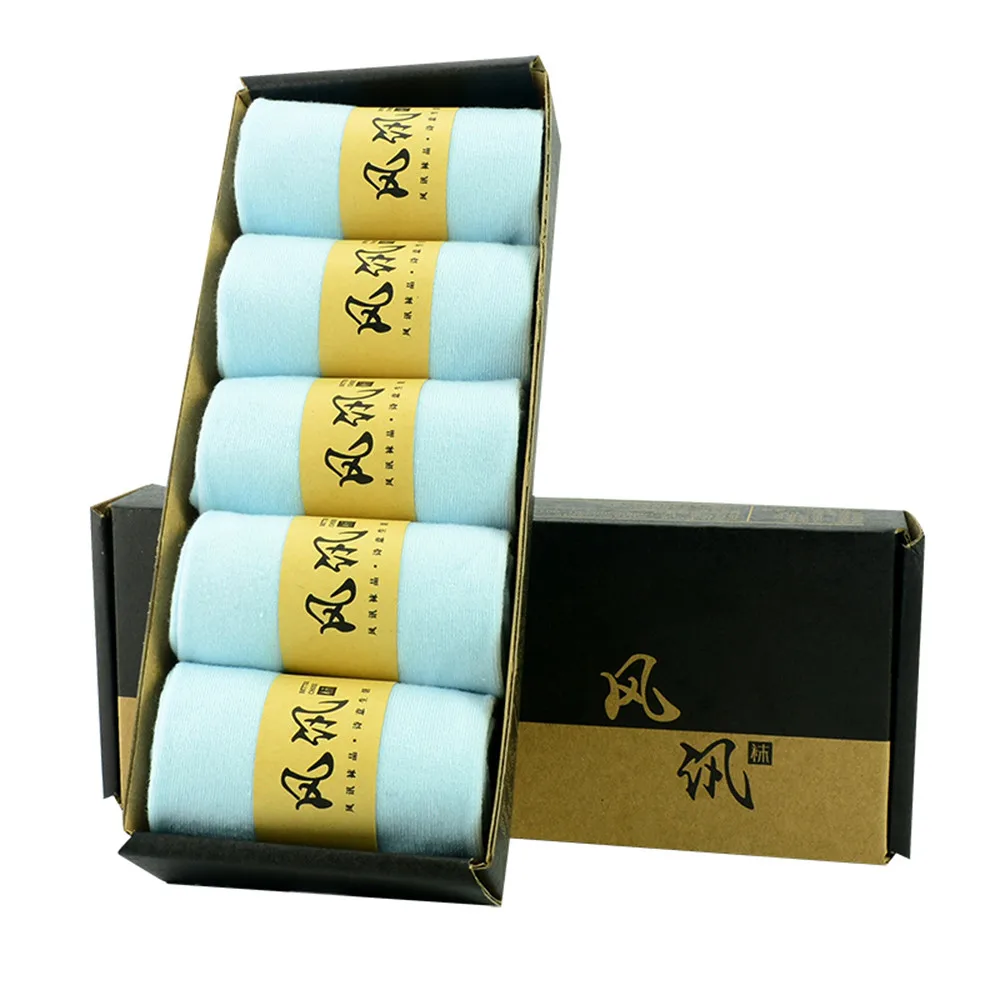 5 шт. Подарочная коробка женские хлопчатобумажные носки повседневное дышащие мягкие удобные носки для девочек Harajuku Красочные мультфильм