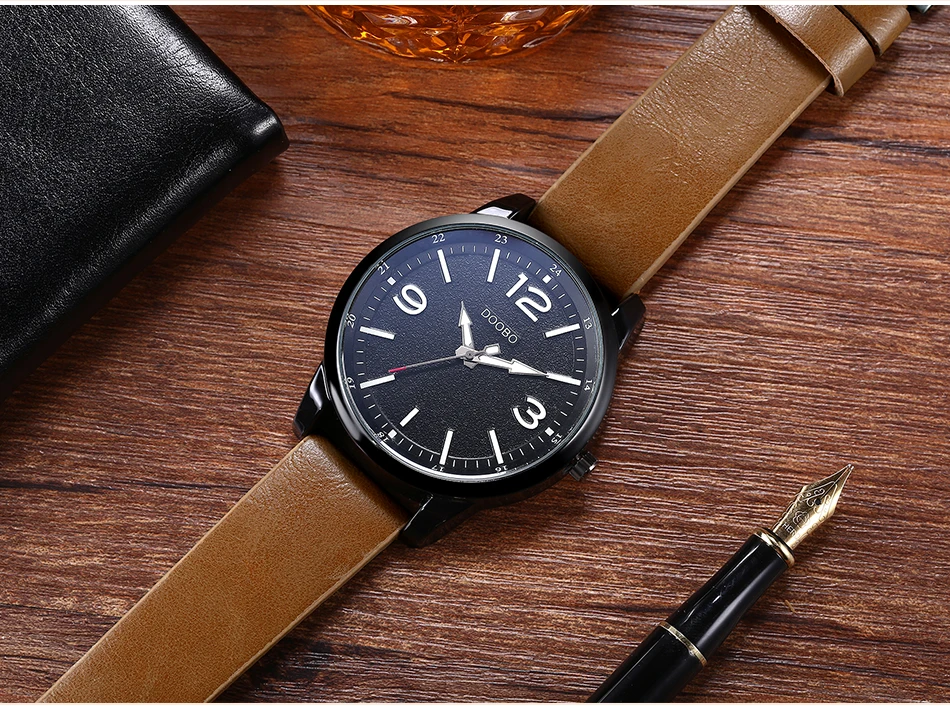 TEND Luxury Brand Men Analog Leather Sports Watches Men's Army Military Watch Male Date Quartz Clock Relogio Masculino Top