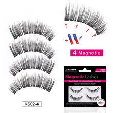 New 4pcs/pair 3D Magnetic Eyelashes Extension with 4 Magnet Natural Handmade False Eyelashes Eye Lashes Eye Makeup Tools Kit New 4pcs/pair 3D Magnetic Eyelashes Extension with 4 Magnet Natural Handmade False Eyelashes Eye Lashes Eye Makeup Tools Kit