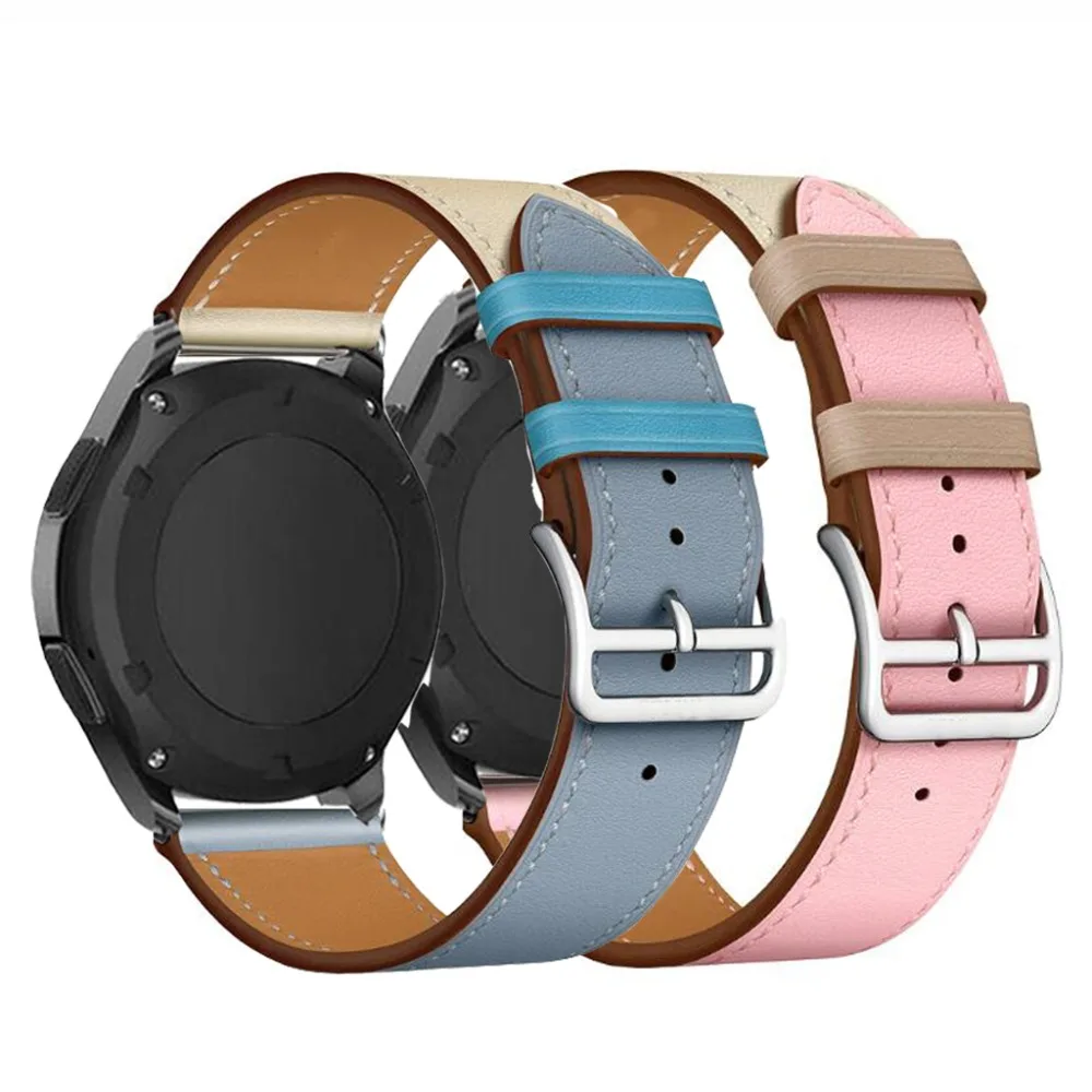 20 мм 22 кожаный ремешок для samsung gear sport S2 S3 Classic Frontier galaxy watch 42 46 Band huami amazfit Bip huawei gt 2 |