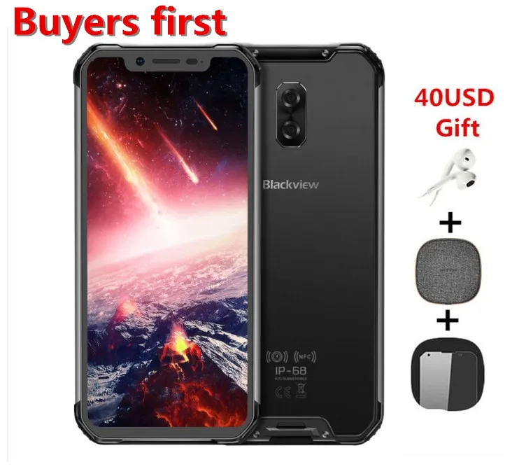

Blackview BV9600 Pro Helio P60 6GB+128GB IP68 Waterproof Mobile Phone 6.21" 19:9 FHD 5580mAh Android 8.1 NFC 16MP 4G Smartphone