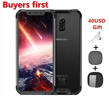 Перейти на Алиэкспресс и купить Смартфон Blackview BV9600 Pro Helio P60, 6 ГБ + 128 Гб, IP68 водонепроницаемый мобильный телефон, экран 6,21 дюйма 19:9 FHD, 5580 мАч, Android 8,1, NFC, 16 МП, 4G