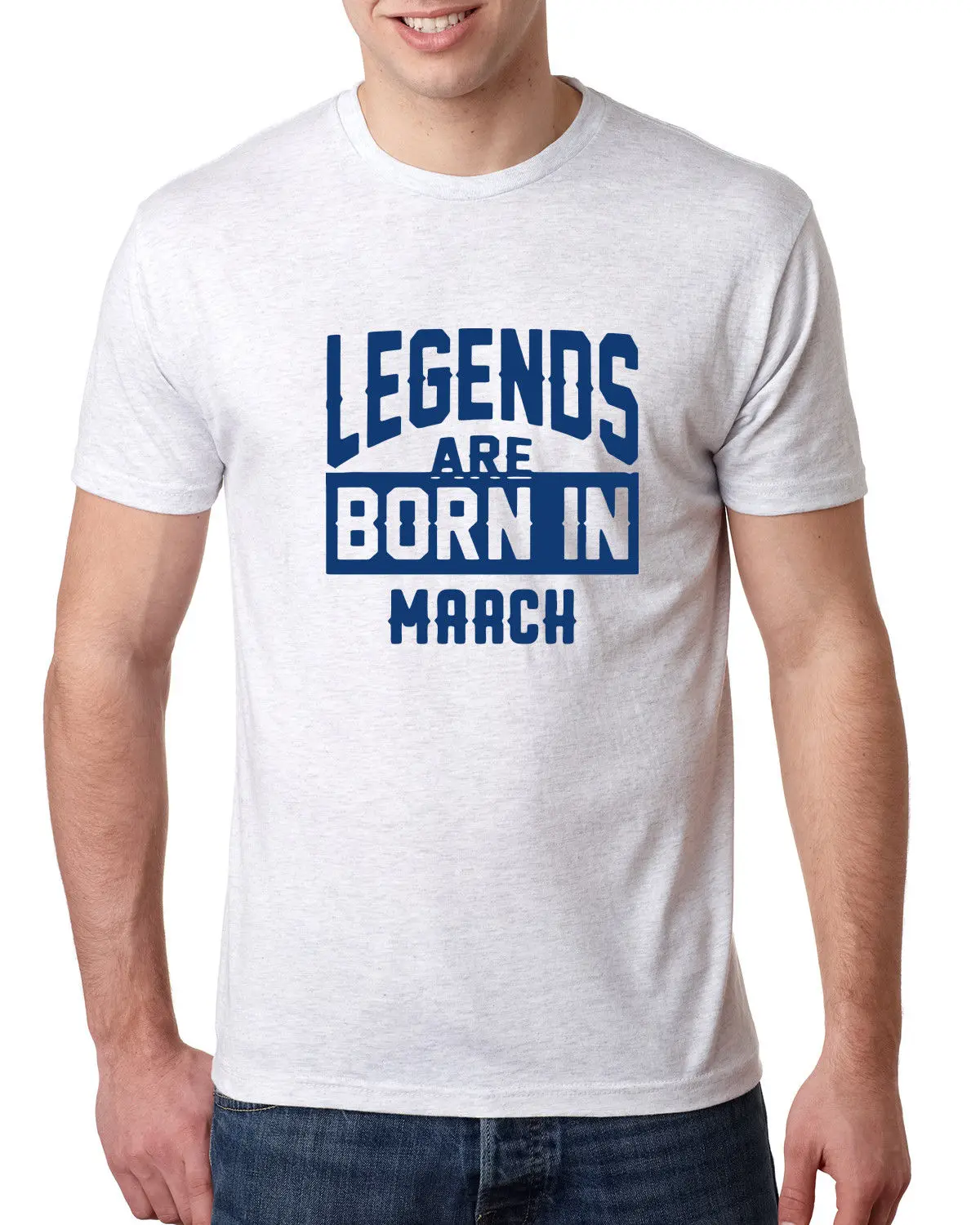 Мягкая футболка на день рождения Legends Are Born March Подарок годовщину | Мужская одежда