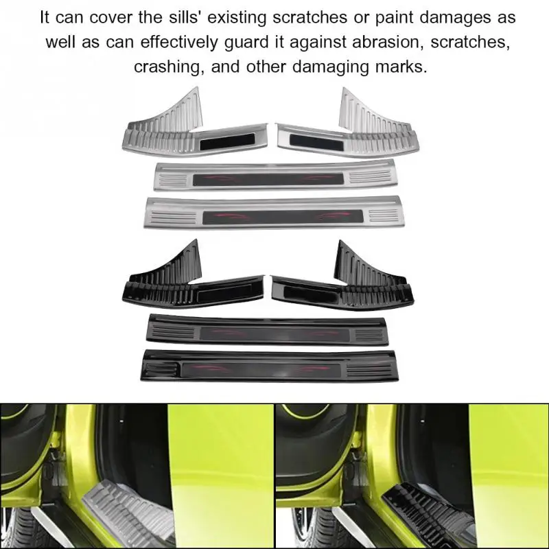 Door Entry Sill Guards Protector Scuff Cover For Hyundai