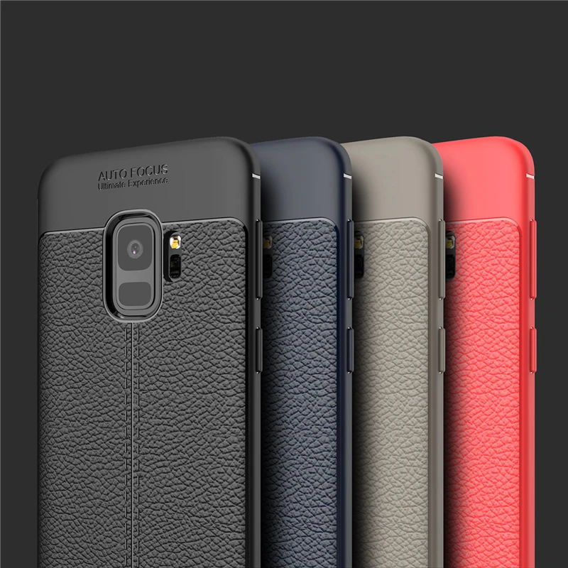 

Case Luxury Litchi Leather Grain Soft Silicone TPU Bags Back for Samsung Galaxy A3 A5 A7 A8 J3 J5 J7 S7 S8 S9 Plus Note 8 Cover