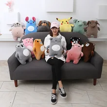 Многофункциональная плюшевая подушка для отдыха мультяшная игрушка грелка для рук зимой креативная спинка заднего сиденья в офисе рождественские детские игрушки