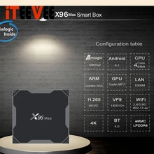 X96Max Smart tv BOX Android 9,0 Amlogic S905X2 DDR3 Четырехъядерный 4 Гб 64 Гб 2,4 г и 5 ГГц Wifi BT 1000M H.265 4K телеприставка X96 Max