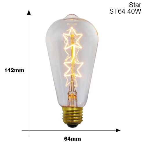 220V ST64 Star Современный алюминиевый подвесной светильник E27 держатель лампы 110 В 220 В Светодиодный светильник накаливания винтажный Ретро лампа Эдисона Декор Подвесная лампа - Цвет корпуса: 220V ST64 Star