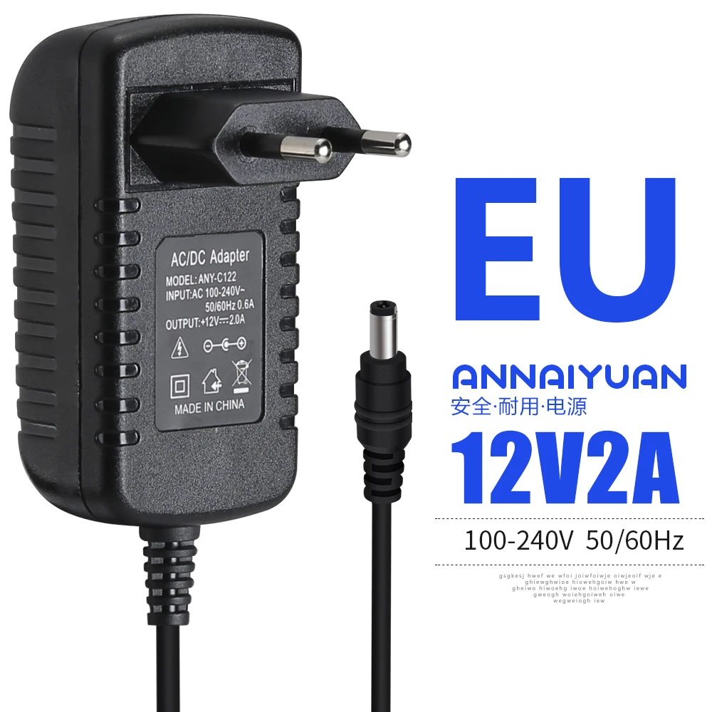1PCS 12V2A AC 100V 240V Converter Adapter DC