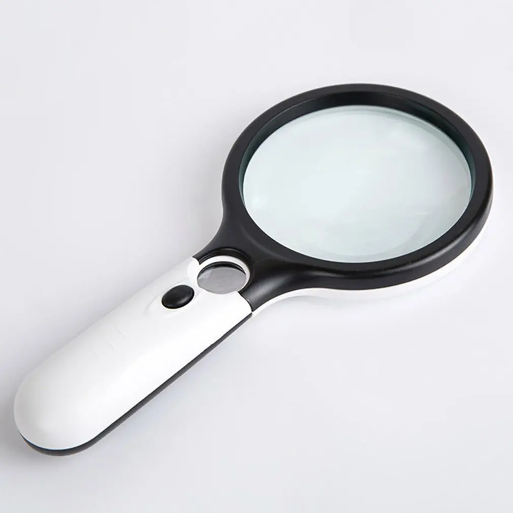 

Handheld 3X 45X Illuminated Magnifier 3 LED High Quality ABS Body Microscope Reading Magnifying Glass Aid for Seniors loupe