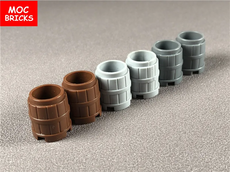 5 шт./лот кубики Moc Grar & коричневые бочки для замка Пираты город подходит с 2489