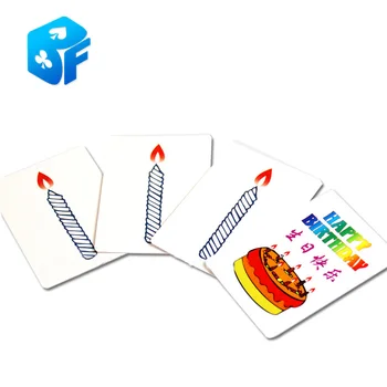 

Free shipping Happy birthday card group prediction magic trick magic cards