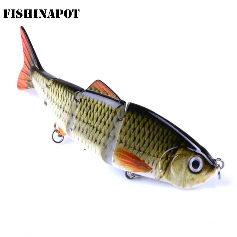

FISHINAPOT 1PCS 12cm 16g 4 Sections Multi Jointed Fishing Lure Wobblers Pike perch Muskie Lifelike Fishing Lure Swimbait