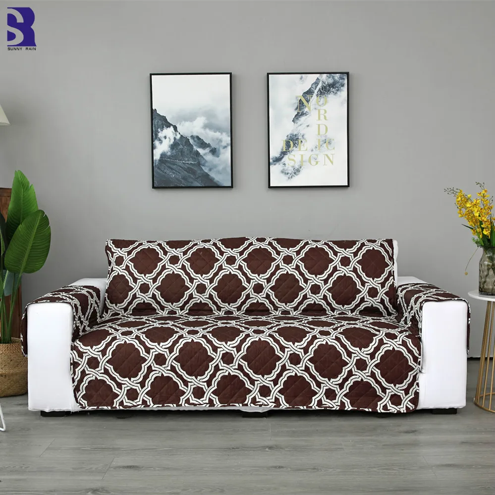 

SunnyRain 1-Piece Geometric Stretch Sofa Cover Universal Couch Cover Pets Scratching Resisitant Sofas Covers For Living Room