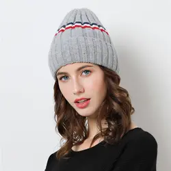 Зимняя шапка для девочек удобные шапочки маска на лицо Для женщин кепка, зимняя шапка новая мода двойной плюс бархатная вязаная шапка