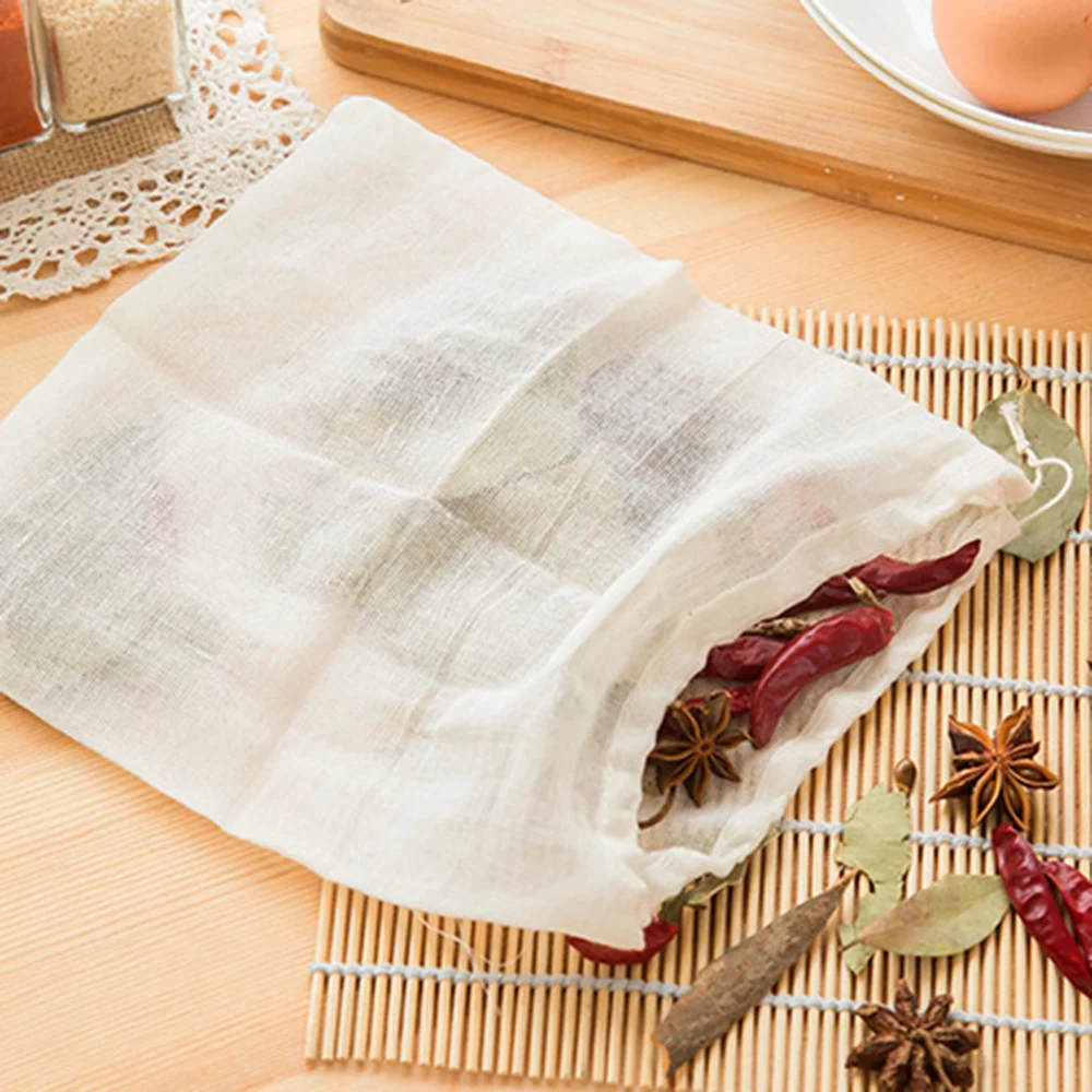 10pcs Drawstring Medicine Filter Bag Spices Package Halogen Slag Kitchen Cooking Supplies Soup | Дом и сад