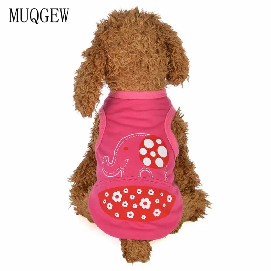 

MUQGEW Pet Dog Clothes For Small Dogs Summer Clothes Chihuahua Spring And Summer Cartoon Vest Dog Costumes Ropa Para Perros