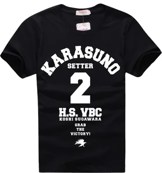 

Haikyuu!! Sugawara Koushi Karasuno T-Shirt Black Cosplay