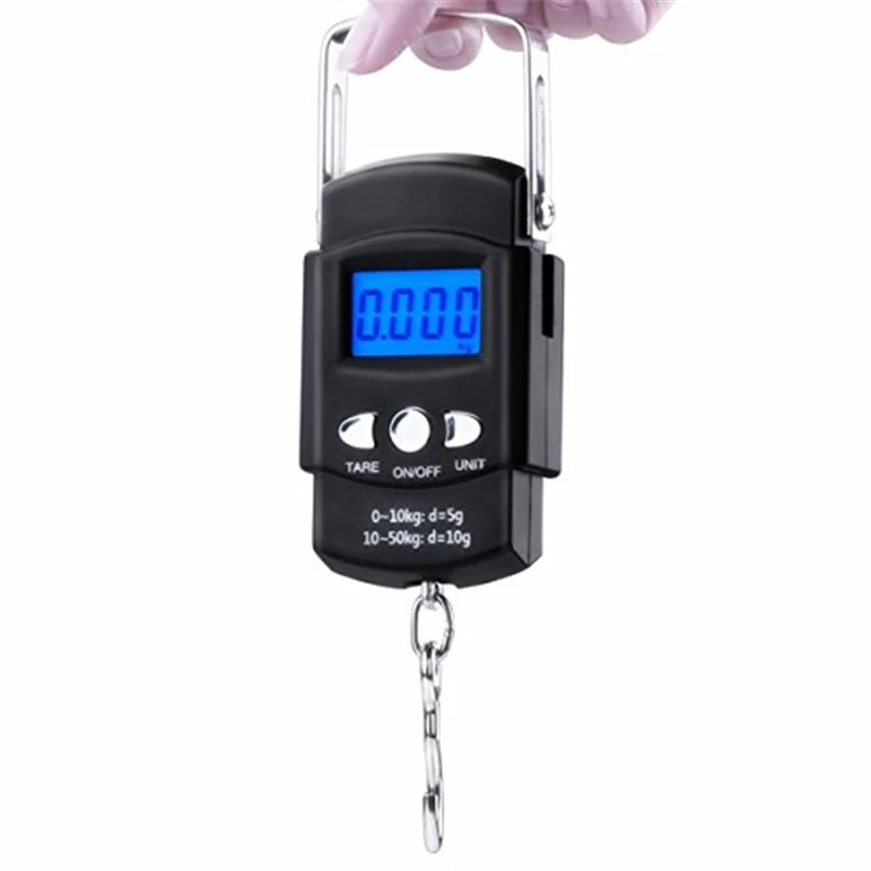 KALAIDUN Electronic Digital Hook Scale 50Kg10g Luggage Suitcase Weight Scale Pocket LCD Backlit Hand Held With Tape Measures5