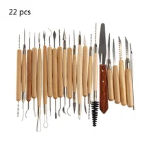11/22 шт. глины Набор для лепки Воск Резьба, керамика инструмент гончарная Керамика инструменты полимерной Шейперы деревянной ручкой инструменты для лепки из глины