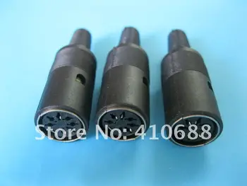 

100 Pcs DIN Jack Connector 7 Pin with Plastic Handle