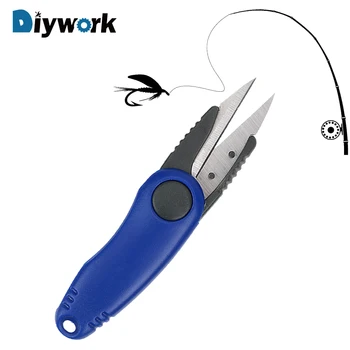 

DIYWORK Fish Line Scissors Sharp Fold Scissor Shrimp-Shaped Fishing Line Cut Clipper Multifunction Fishing Tackle Accessories