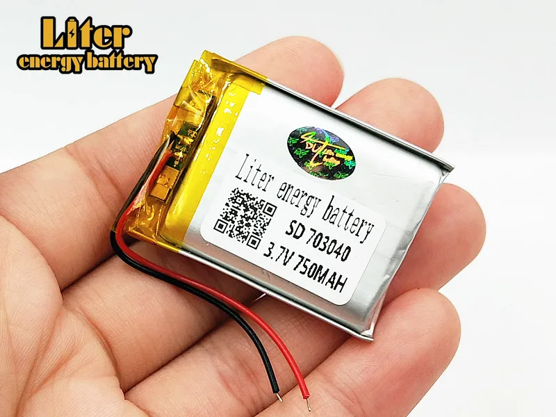 3,7 V литий-полимерная батарея 703040 750MA Li-Po Батарея с платы для DVD MP3 MP4 MP5 gps Мощность Банк bluetooth gps-навигатор игрушка